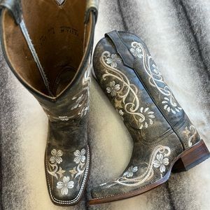 Corral Boots L5241 Floral Embroidered Leather Cowboy Western Boots